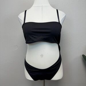 Skims Black Strapless Monokini - New - Size 4X